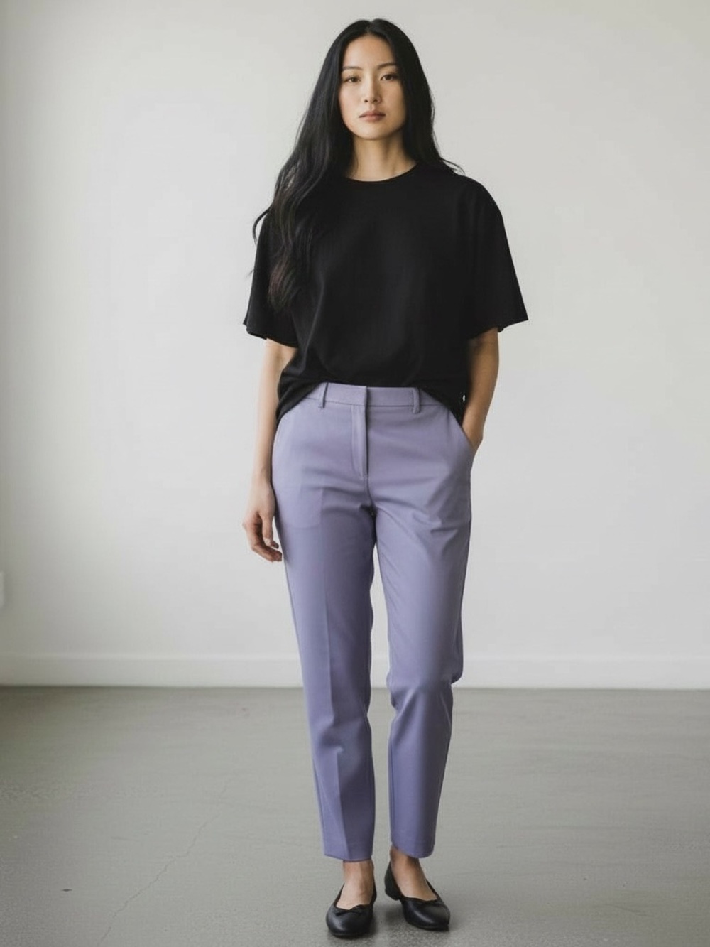NWT WHBM The Slim Ankle Sz 12R Comfort Stretch/Smoothing Ankle Pant Violet Vista